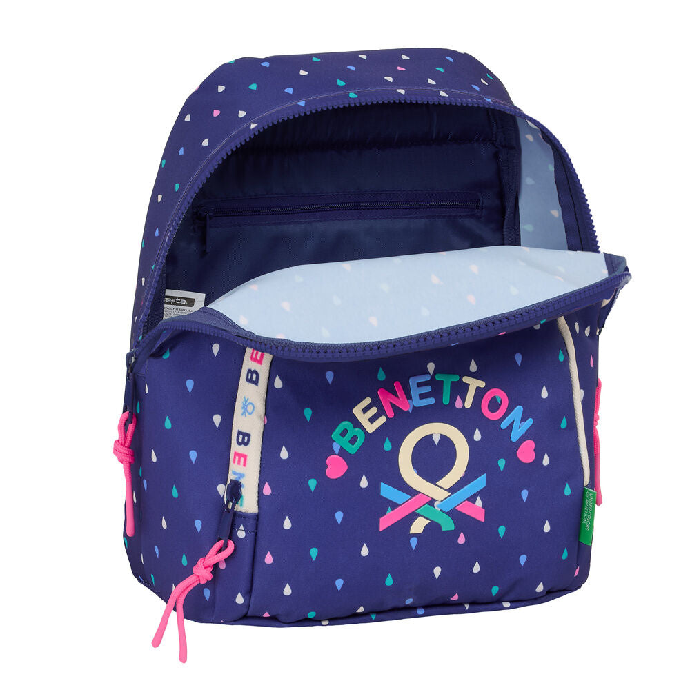 Mochila Drop Benetton azul marino con estampado multicolor - 4