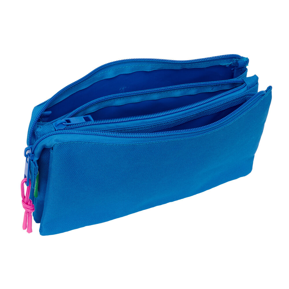 Portatodo triple azul Benetton SAFTA con tres compartimentos - 3
