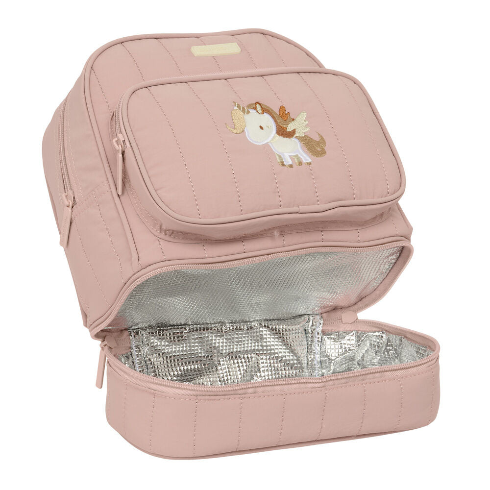 Mochila portameriendas rosa SAFTA con unicornio bordado - 4