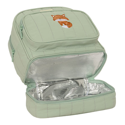 Mochila verde SAFTA Zorrito de 28 cm con bolsillo frontal - 4