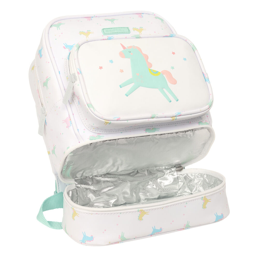 Mochila portameriendas SAFTA de unicornios en tonos pastel - 4