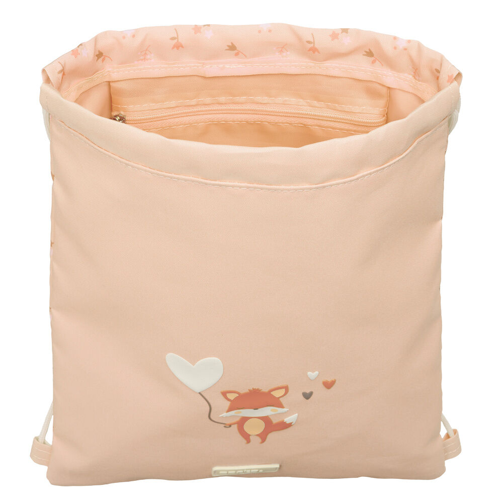 Saco escolar SAFTA Zorrito rosa con ilustración de zorro - 4
