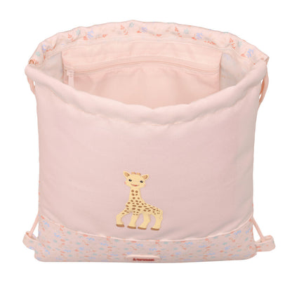 Saco Joy rosa SAFTA con La Girafa Sophie y estampado floral - 4