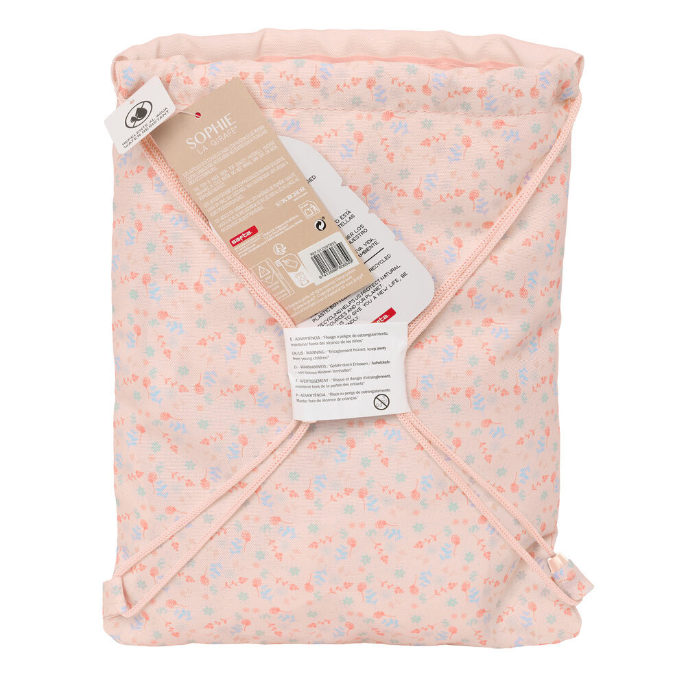 Saco Joy rosa SAFTA con La Girafa Sophie y estampado floral - 5