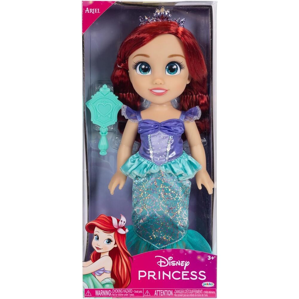 Muñeca Ariel de La Sirenita Disney de 38 cm con vestido morado y turquesa