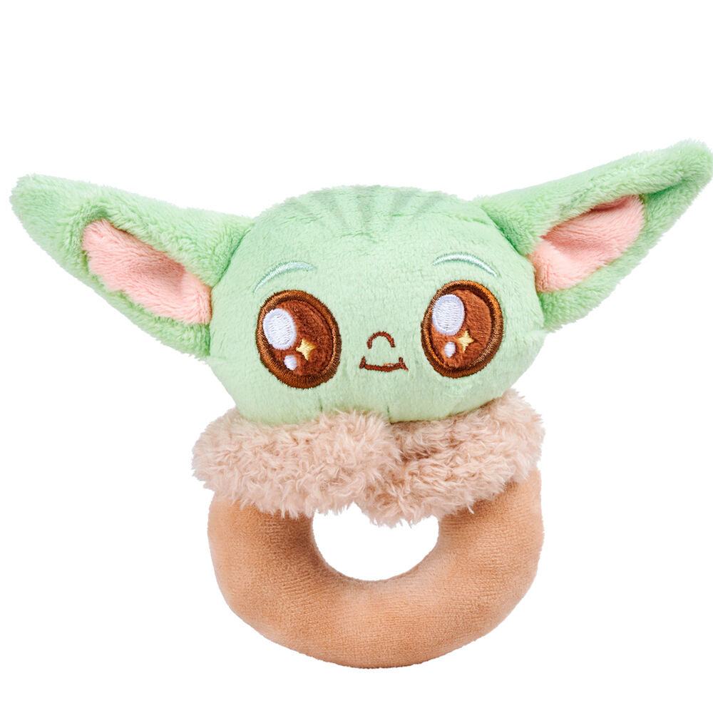 Peluche sonajero de Grogu Star Wars con aro de agarre