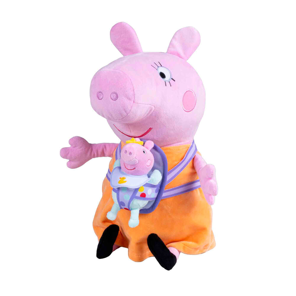Peluche Mama Pig con Evie de Peppa Pig