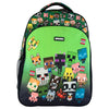 Mochila escolar verde Minecraft Characters con personajes pixelados