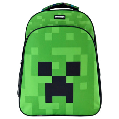 Mochila verde Face Minecraft con rostro de Creeper