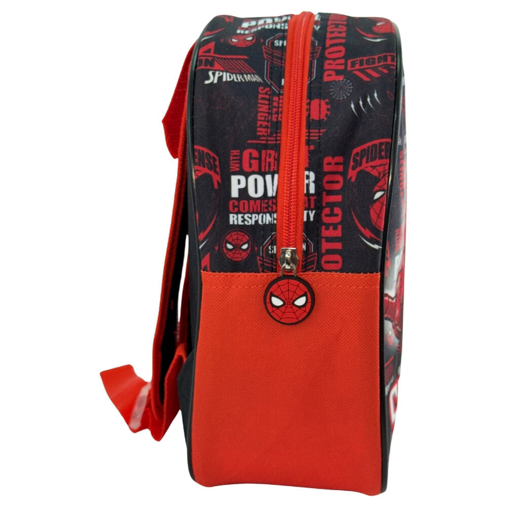 Mochila escolar Spider-Man Marvel en rojo, negro y azul - 3