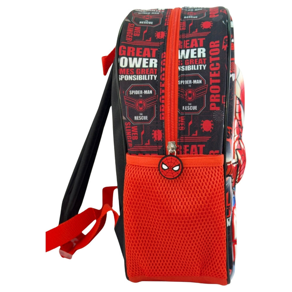 Mochila 3D de Spider-Man Marvel en rojo, azul y negro - 4