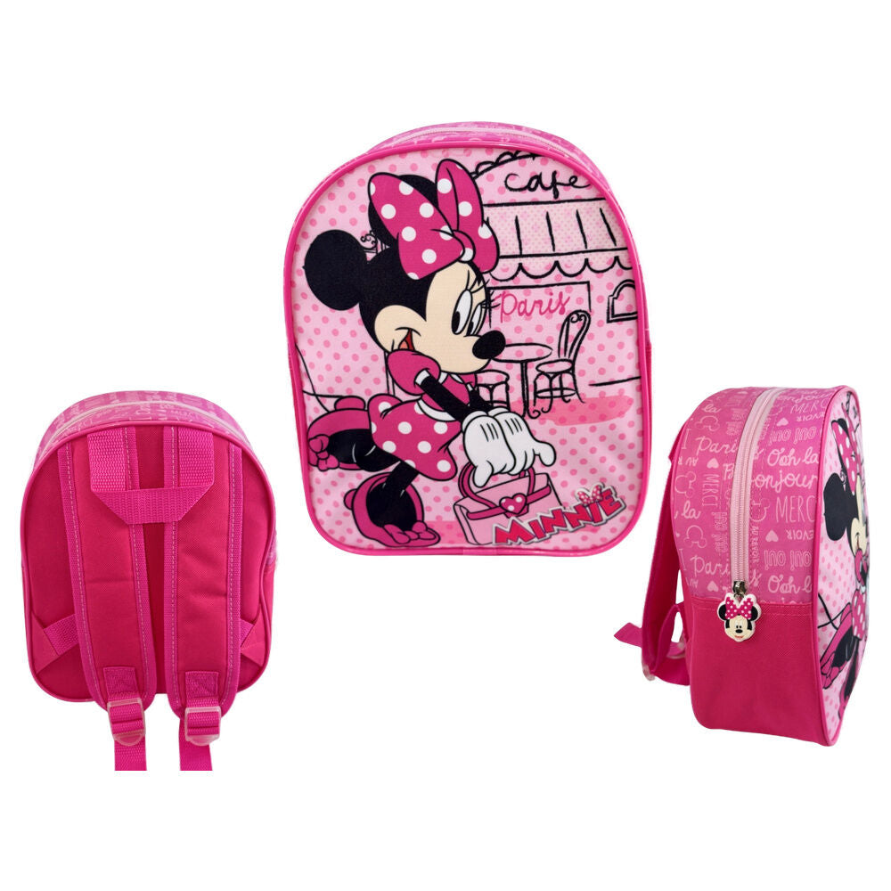 Mochila rosa de Minnie Disney con diseño Paris - 3