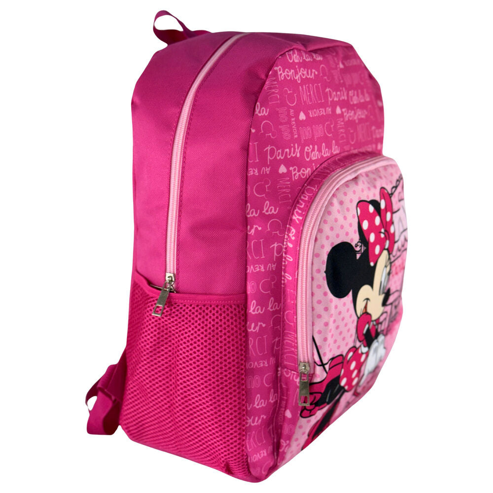 Mochila rosa de Minnie Disney con diseño Paris - 2