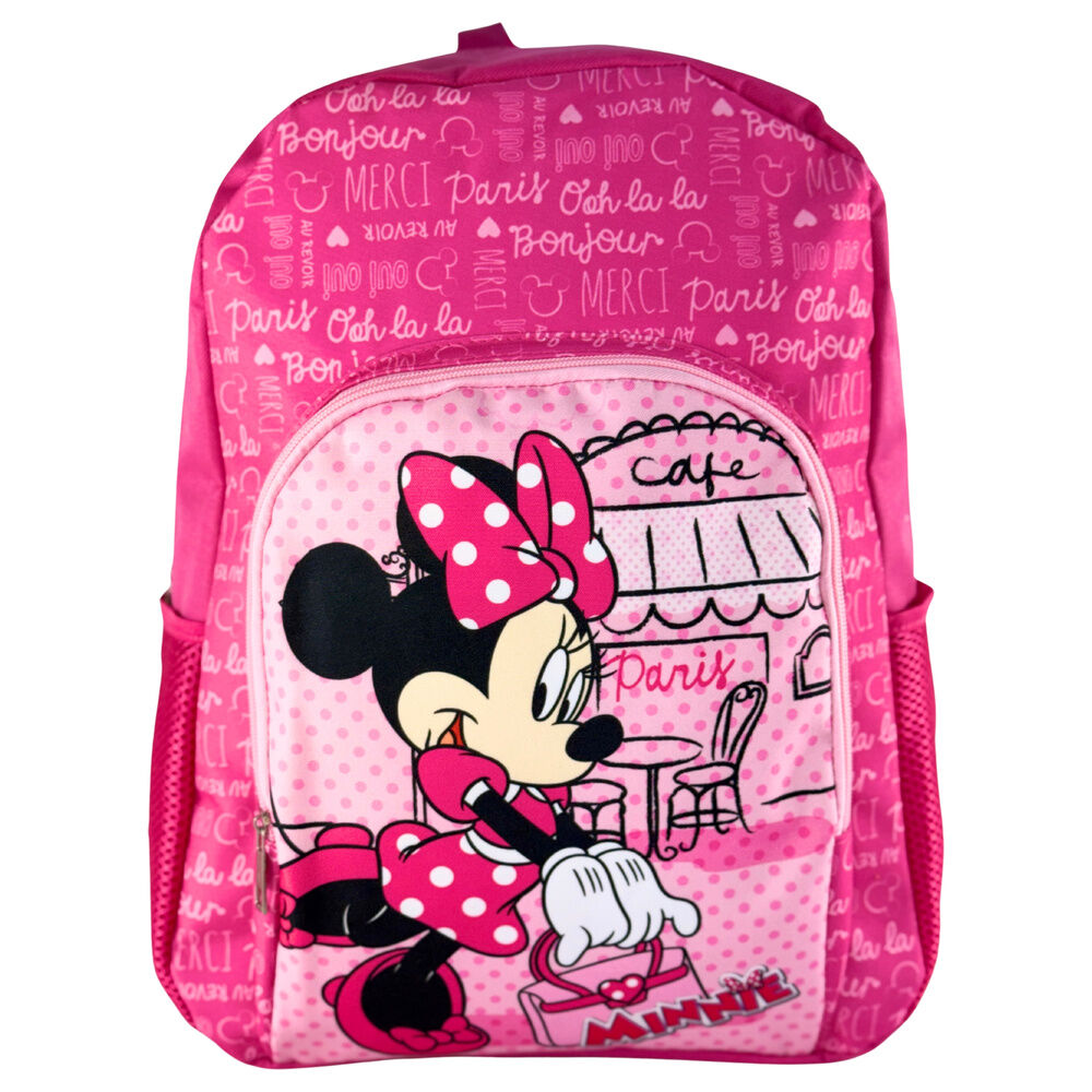 Mochila rosa de Minnie Disney con diseño Paris