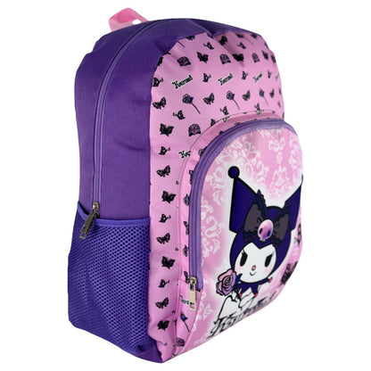 Mochila morada de Kuromi Hello Kitty con bolsillo frontal - 2