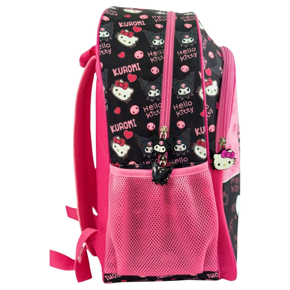Mochila negra y rosa de Kuromi y Hello Kitty - 3