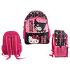 Mochila negra y rosa de Kuromi y Hello Kitty