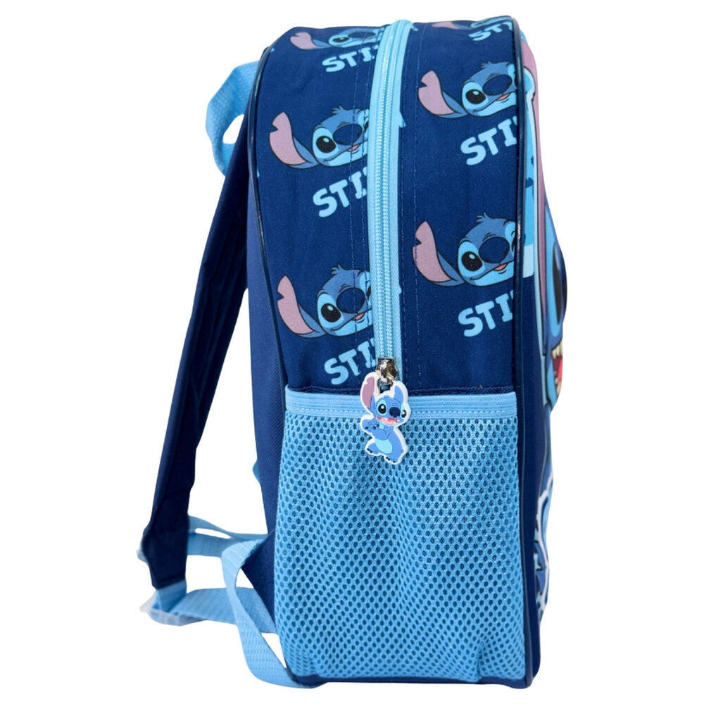 Mochila azul 3D de Stitch Disney con bolsillo lateral - 2