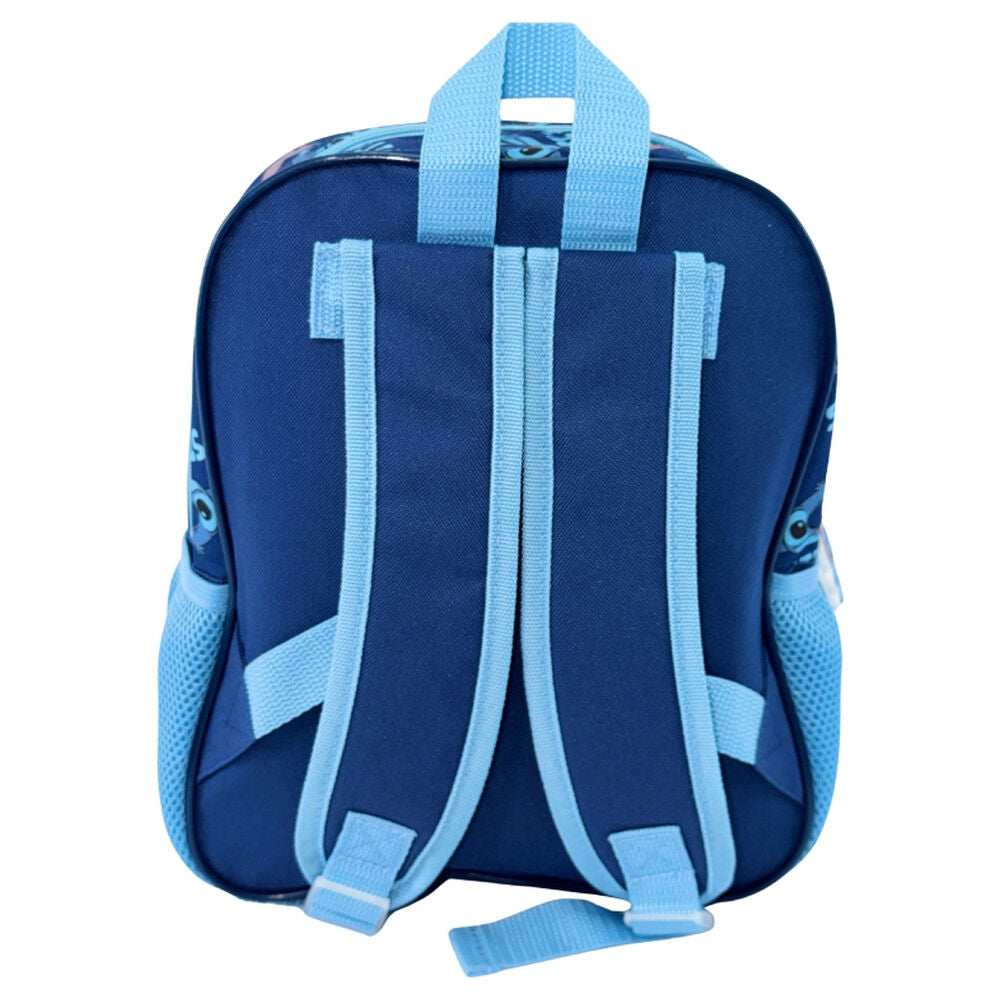 Mochila azul de Stitch Disney con estampado y bolsillos laterales - 4