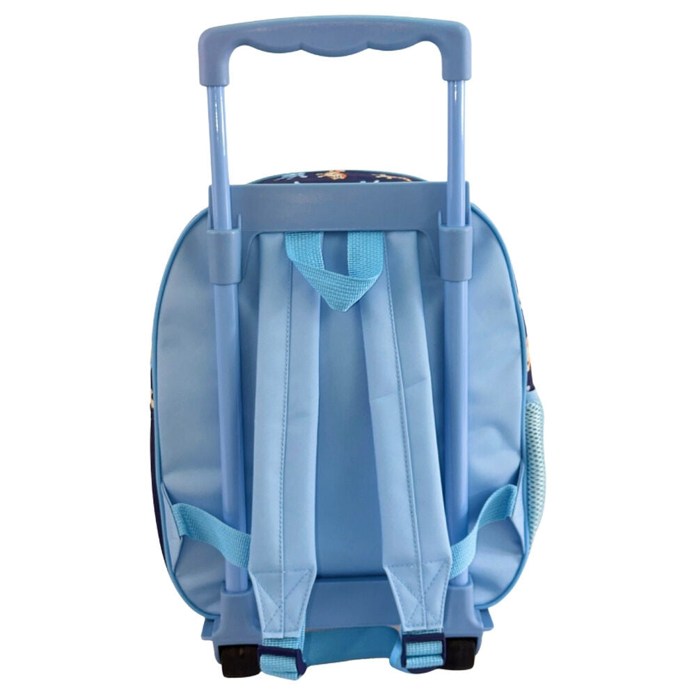Trolley 3D azul de Bluey y Bingo con ruedas - 3