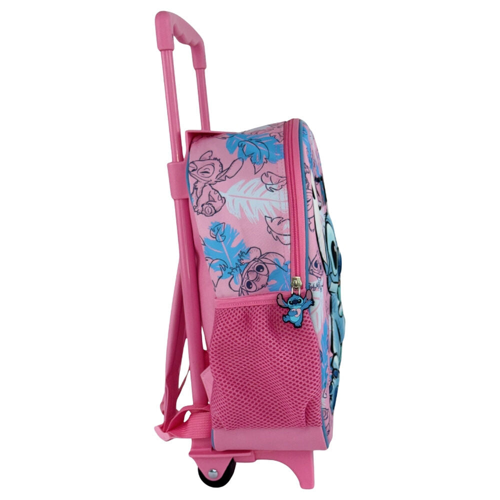 Trolley rosa 3D Doll de Stitch Disney con ruedas y asa extensible - 2