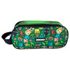 Portatodo triple verde de Minecraft con personajes y cremallera