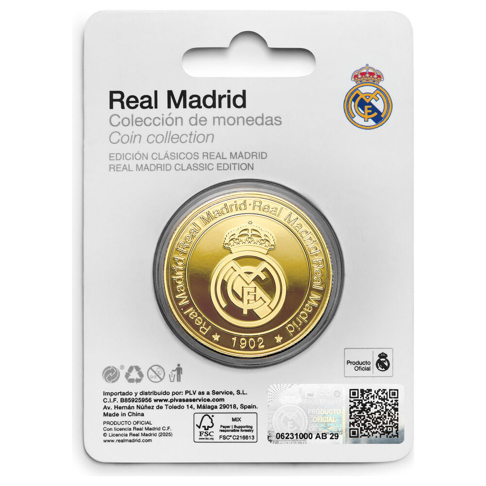 Moneda dorada Kings of Europe del Real Madrid en cápsula acrílica - 3