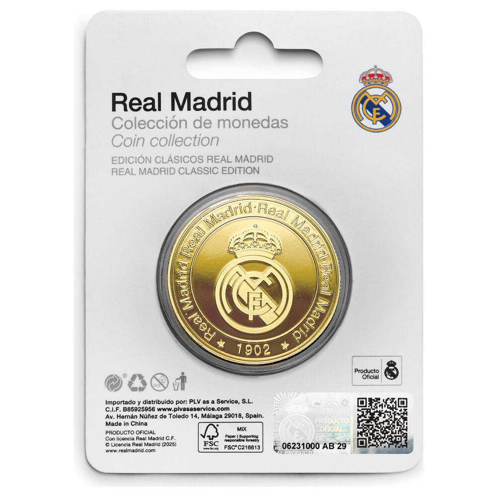 Moneda dorada One Color One Club del Real Madrid en cápsula acrílica - 3