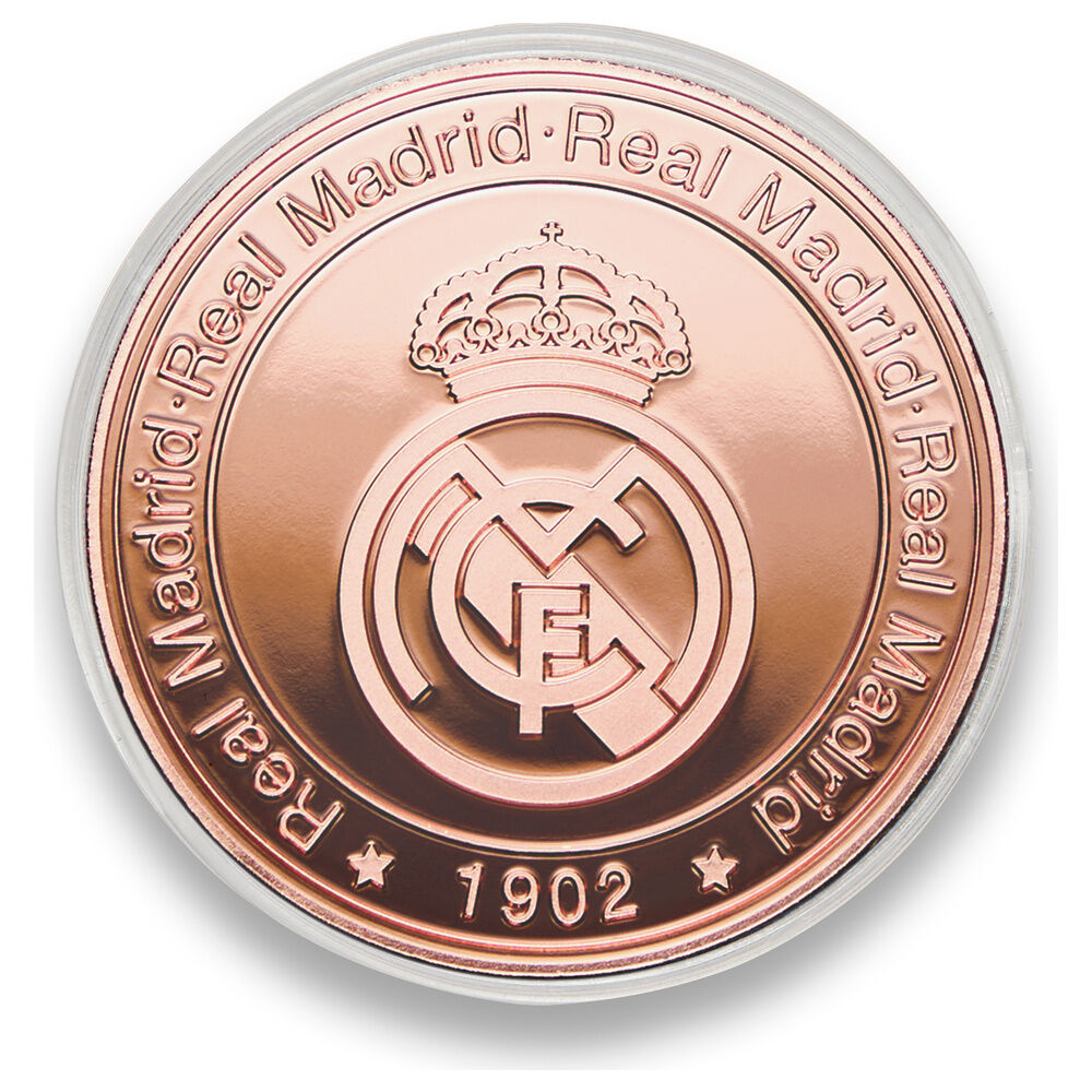 Moneda Real Madrid 1902 en acabado bronce con cápsula acrílica - 3