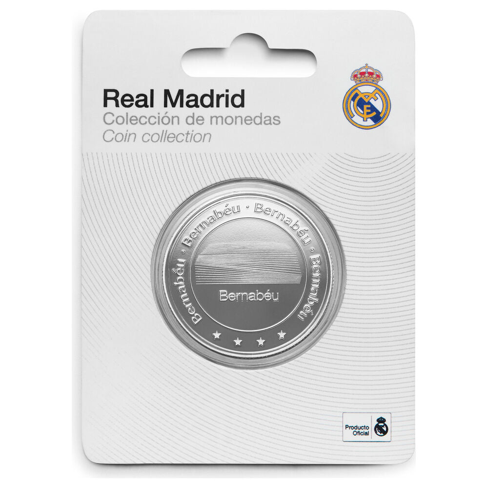 Moneda plateada del Bernabéu y Real Madrid en cápsula acrílica - 5