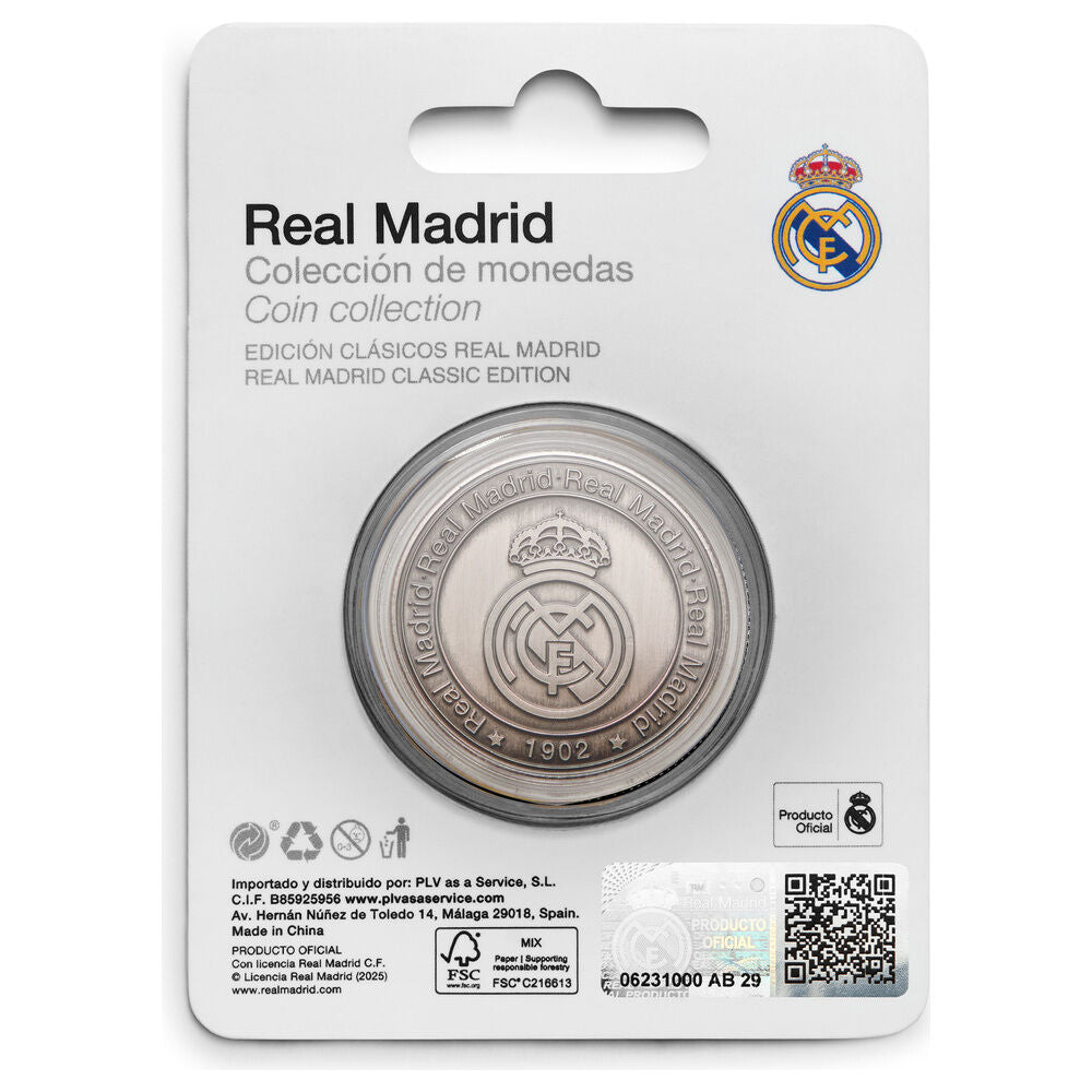 Moneda oficial del Real Madrid en cápsula acrílica con relieve en ambas caras - 3