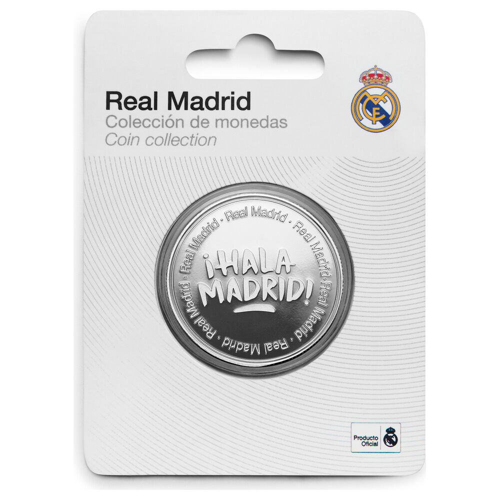 Moneda oficial Real Madrid Hala Madrid en cápsula acrílica
