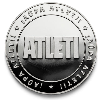 Moneda plateada Atleti del Atlético de Madrid en cápsula y caja de coleccionista - 3