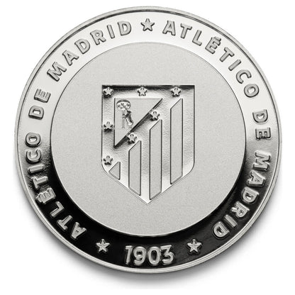 Moneda plateada Atleti del Atlético de Madrid en cápsula y caja de coleccionista - 4