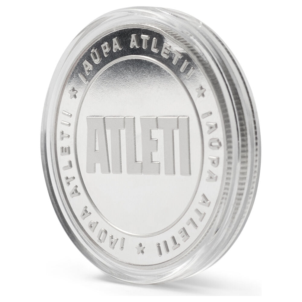 Moneda plateada Atleti del Atlético de Madrid en cápsula y caja de coleccionista - 5