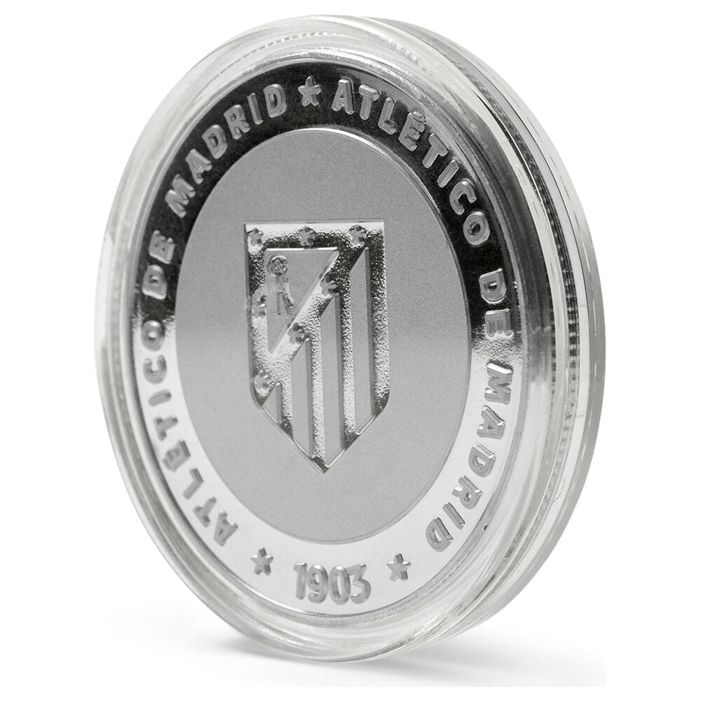 Moneda plateada Atleti del Atlético de Madrid en cápsula y caja de coleccionista - 6