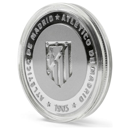 Moneda plateada Atleti del Atlético de Madrid en cápsula y caja de coleccionista - 6