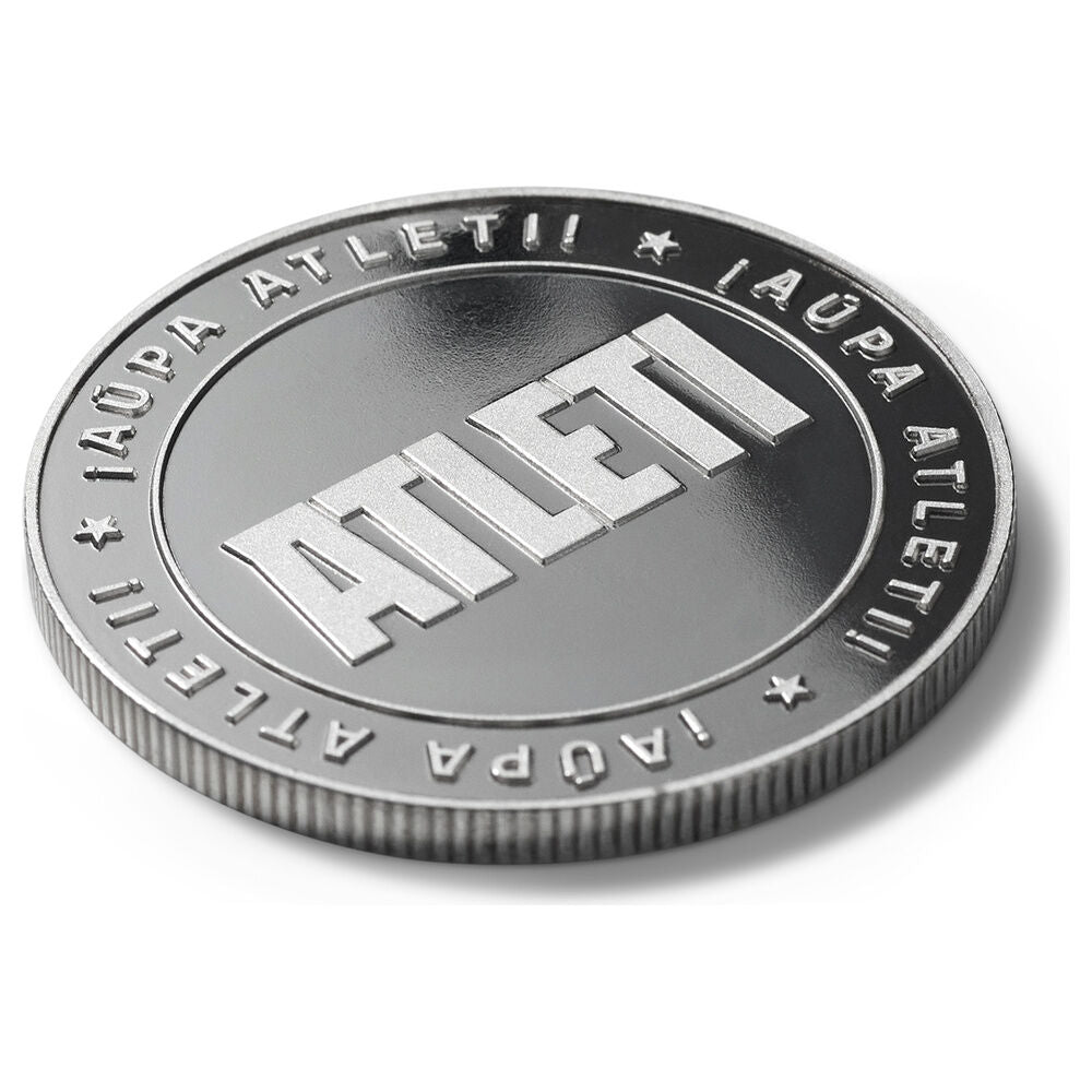 Moneda plateada Atleti del Atlético de Madrid en cápsula y caja de coleccionista - 7