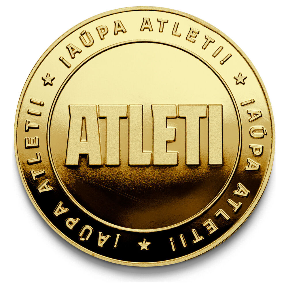 Moneda Atleti Oro del Atlético de Madrid en cápsula y caja roja - 3