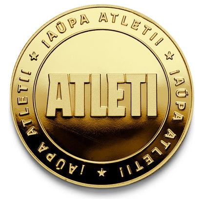 Moneda Atleti Oro del Atlético de Madrid en cápsula y caja roja - 3