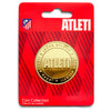 Moneda Atleti Oro del Atlético de Madrid en cápsula y caja roja