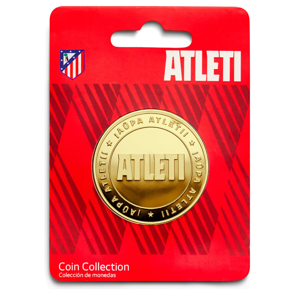 Moneda Atleti Oro del Atlético de Madrid en cápsula y caja roja