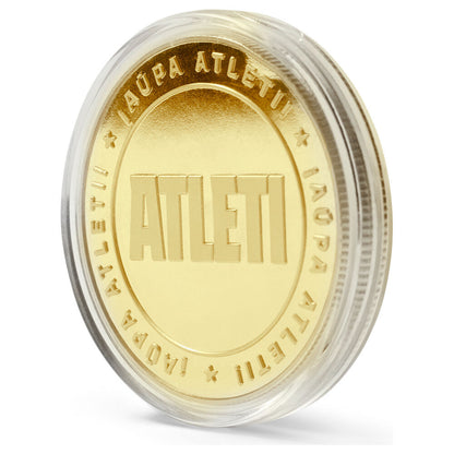 Moneda Atleti Oro del Atlético de Madrid en cápsula y caja roja - 6