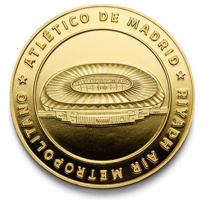 Moneda dorada del Estadio Metropolitano del Atlético de Madrid en blíster - 3