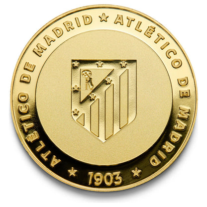 Moneda dorada del Estadio Metropolitano del Atlético de Madrid en blíster - 4