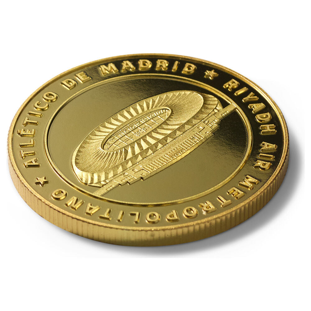 Moneda dorada del Estadio Metropolitano del Atlético de Madrid en blíster - 6