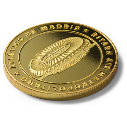 Moneda dorada del Estadio Metropolitano del Atlético de Madrid en blíster - 6