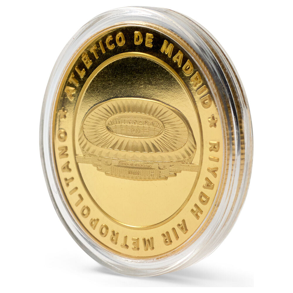 Moneda dorada del Estadio Metropolitano del Atlético de Madrid en blíster - 7