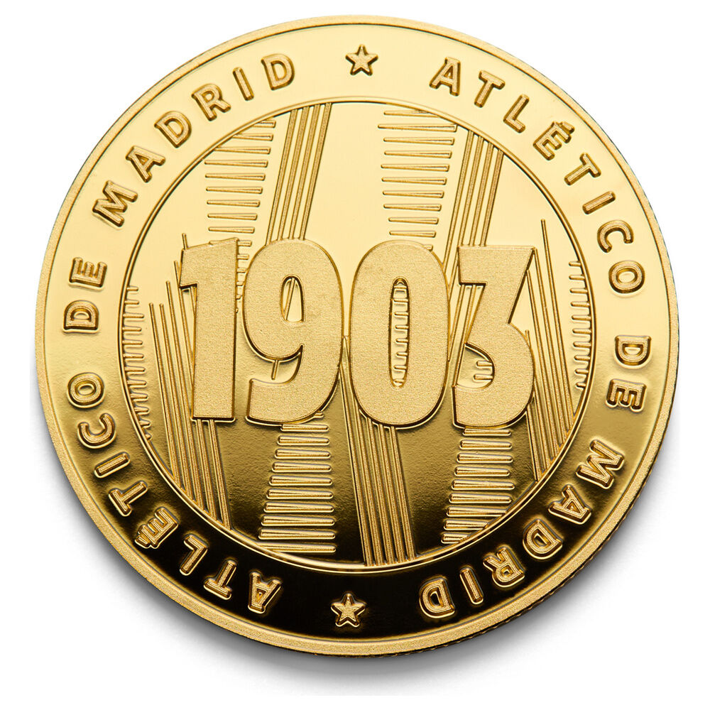 Moneda dorada 1903 del Atlético de Madrid en cápsula - 3