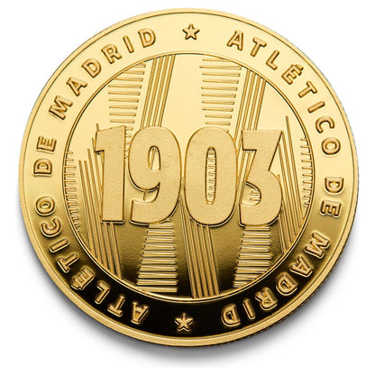 Moneda dorada 1903 del Atlético de Madrid en cápsula - 3